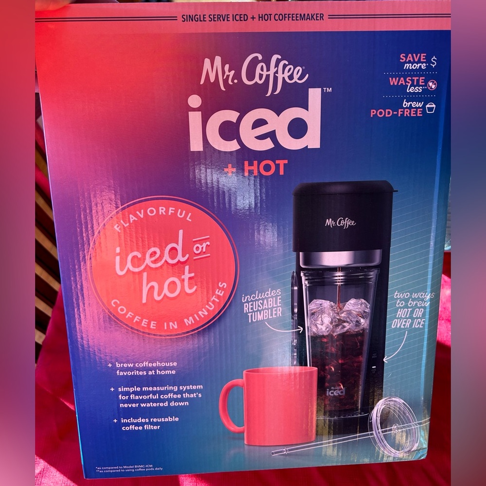 Brand new Mr. Coffee hot and iced coffee maker!